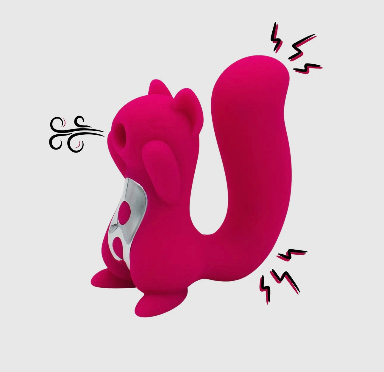 Screaming Squirrel Dual Motor Air Pulse
& G-Spot Vibrator