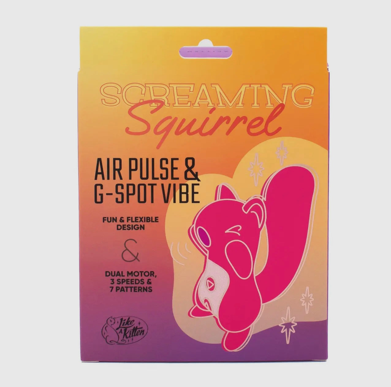 Screaming Squirrel Dual Motor Air Pulse
& G-Spot Vibrator